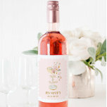 Petals and Prosecco Bridal Shower Personalized Wine Label<br><div class="desc">Make your bridal shower pop with our "Petals and Prosecco" Personalized Wine Labels! Not only will these labels add an elegant touch to your bubbly,  but they're also a beautiful keepsake for your guests. Matching items in our Petals and Prosecco - Brunch and Bubbly Collection.</div>