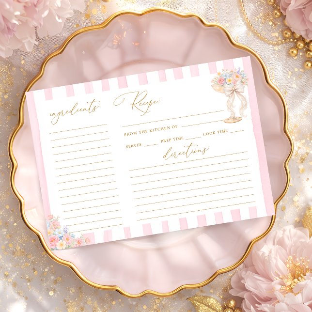 Petals and Prosecco Bridal Shower Recipe Card (Creator Uploaded)