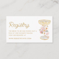 Petals and Prosecco Bridal Shower Registry Enclosu