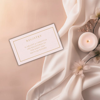 Petals and Prosecco Bridal Shower Registry Enclosure Card