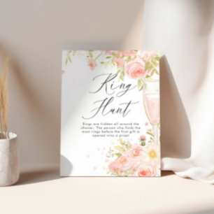 Petals And Prosecco Bridal Shower Ring Hunt Poster