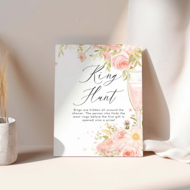 Petals And Prosecco Bridal Shower Ring Hunt Poster (Creator Uploaded)