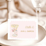 Petals and Prosecco Bridal Shower Table Number<br><div class="desc">Guide guests in bubbly style with this petals and prosecco bridal shower table number sign—perfect for seating or as a chic place card. Features blush watercolor florals and a champagne bottle. Explore our full matching collection for more coordinating pieces.</div>