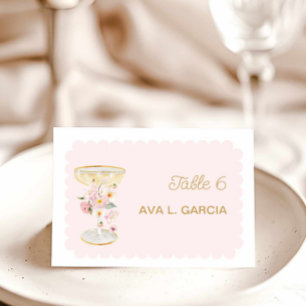 Petals and Prosecco Bridal Shower Table Number