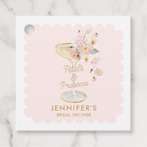 Petals and Prosecco Bridal Shower Thank you Favor Tags