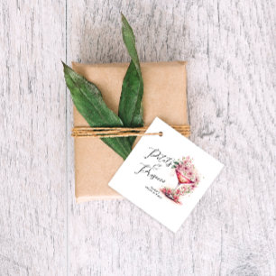 Petals and Prosecco Bridal Shower Thank You Favor Tags