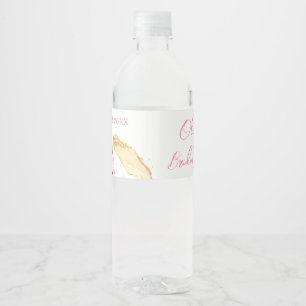 Petals and Prosecco Bridal Shower Water Bottle Label