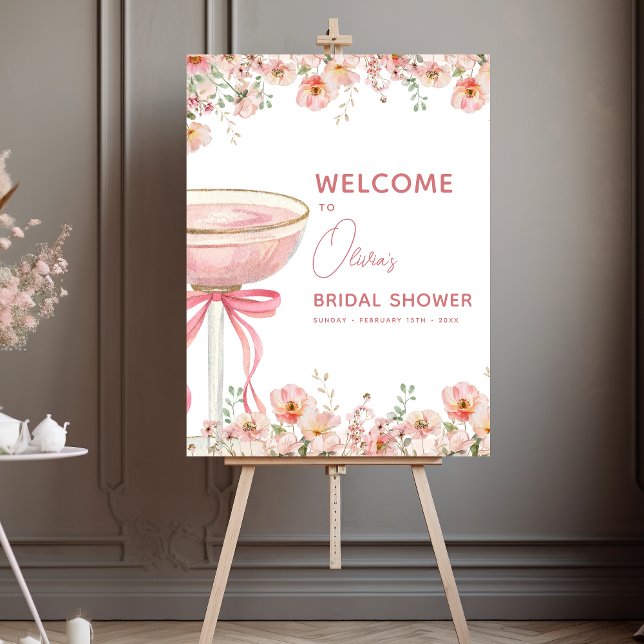 Petals and Prosecco Bridal Shower Welcome Foam Board (Creator Uploaded)