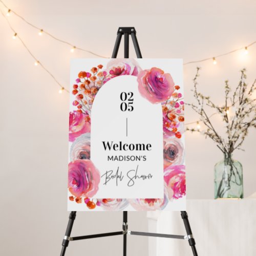 Petals and Prosecco Bridal Shower Welcome Sign