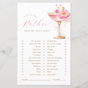 Petals and Prosecco Floral Bridal Shower Game