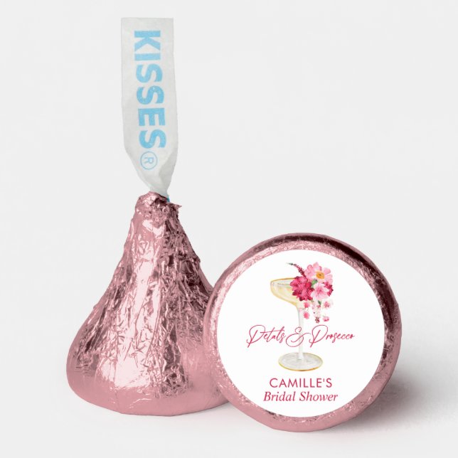 Petals and Prosecco Floral Bridal Shower Hershey®'s Kisses® (Front)