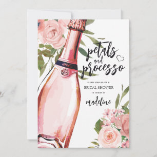Petals and Prosecco Floral Bridal Shower Invitation