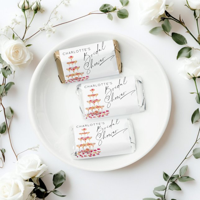 Petals and Prosecco Fuchsia Bridal Shower Hershey's Miniatures (Creator Uploaded)