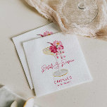 Petals and Prosecco Garden Bridal Napkins<br><div class="desc">Petals and Prosecco Bridal Shower Napkins will set the tone for your fabulous bridal shower celebration. With gorgeous pink and berry flowers,  these custom napkins will surely be a hit. Make your party pop with these stunning napkins. Matching items in our store Cava Party Design.</div>