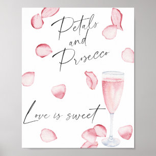 Petals and Prosecco - love is sweet take a treat Poster