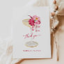 Petals and Prosecco Pink Bridal Shower Thank You Card