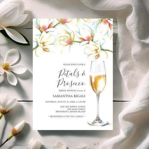 Petals and Prosecco White Floral Bridal Shower