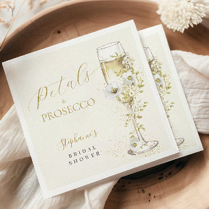 Petals and Prosecco Wildflowers Bridal Shower Napkins
