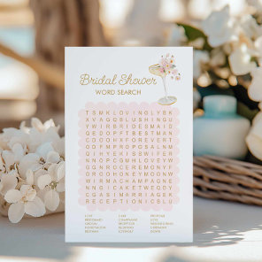 Petals and Prosecco Word Search Bridal Game