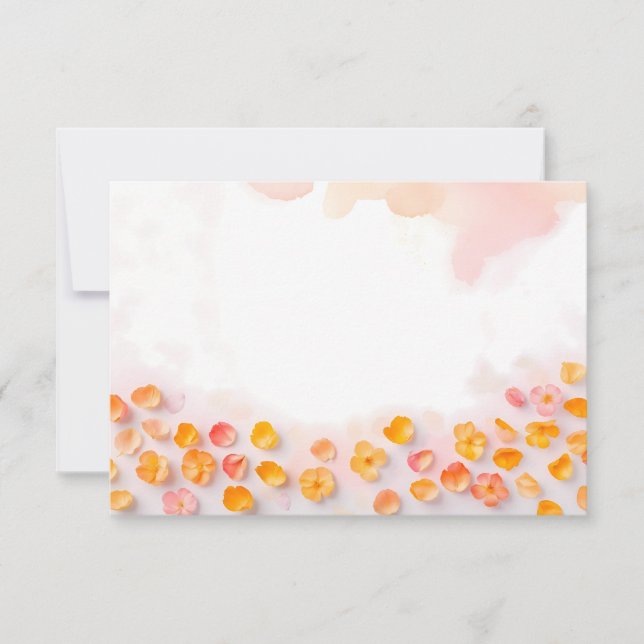 Petals Background  Invitation (Front)