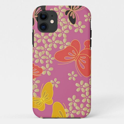 Petals  Butterflies iPhone 11 Case