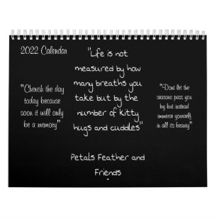 Petals Feather & Friends 2022 Calendar with quotes