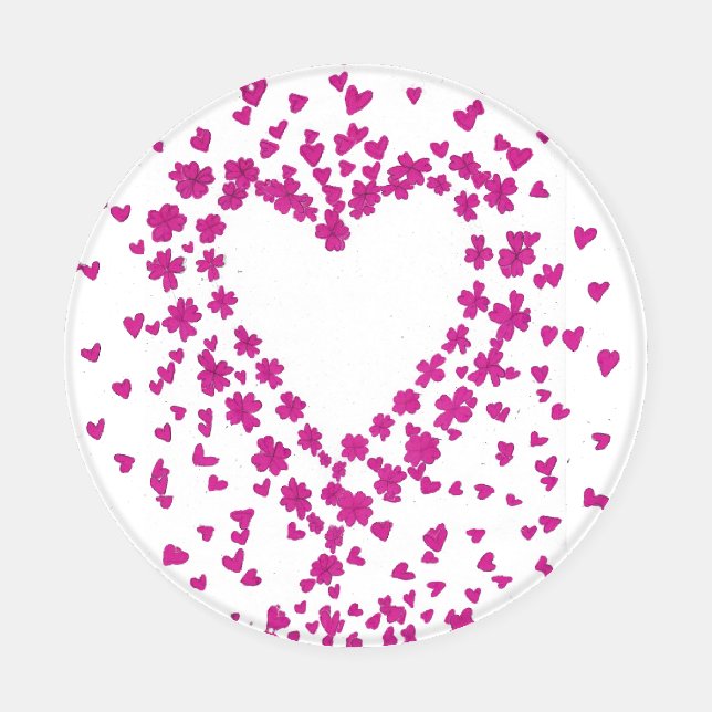 Petals Heart Coaster Set (Single)