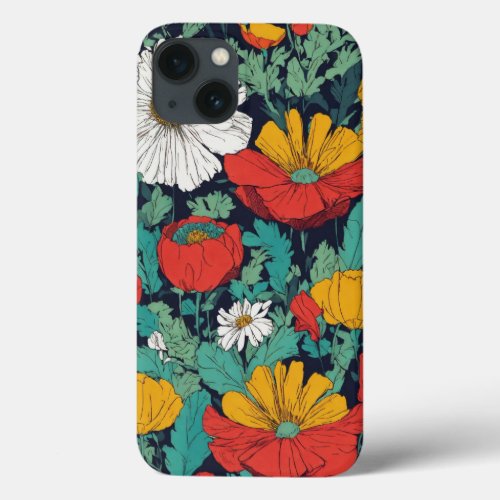 Petals in Harmony Floral Print iPhoneiPad Case