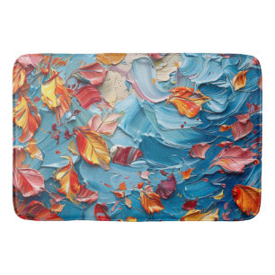 Petals in Motion – Expressive Abstract Floral Bath Mat