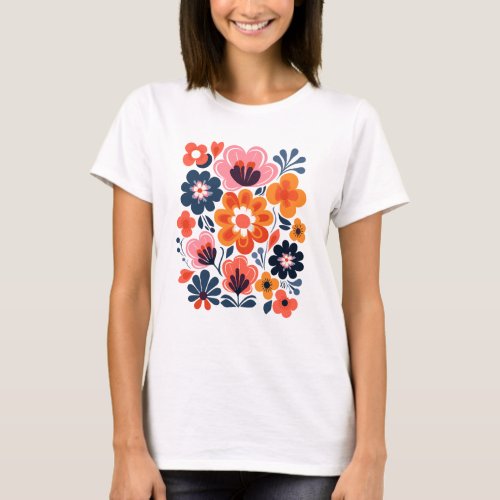 Petals in Motion Shirt _ Dynamic Floral Design