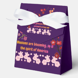 Petals in Pink Harmony dark purple Favor Boxes