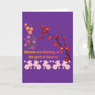 Petals in Pink Harmony royal purple Card