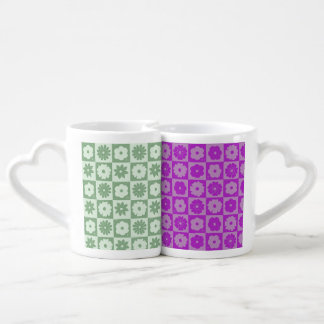 Petals In Silence 01. Floral Pattern. Coffee Mug Set