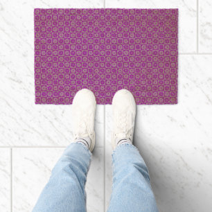 Petals In Silence 01. Floral Pattern. Fiber Doormat