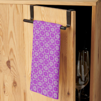 Petals In Silence 01. Floral Pattern. Kitchen Towel
