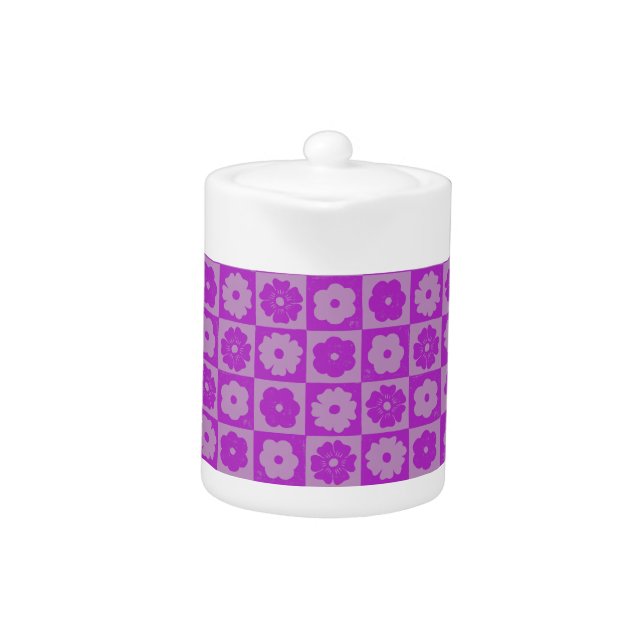 Petals In Silence 01. Floral Pattern. Teapot (Front)