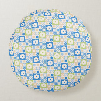 Petals In Silence 06. Floral pattern. Round Pillow