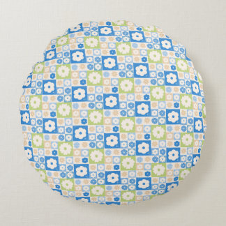 Petals In Silence 10. Floral pattern. Round Pillow