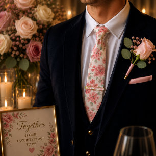 Petals in the Mist Gold Finish Tie Bar