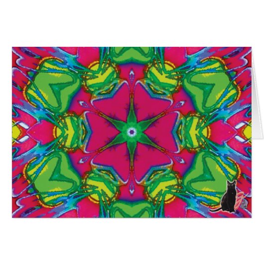 Petals KC Kaleidoscope Greeting Card (Front Horizontal)