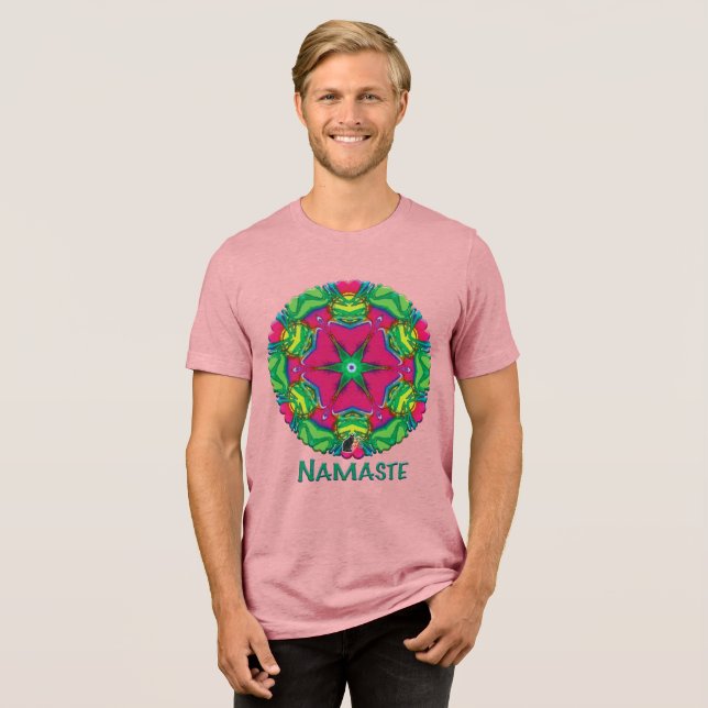 Petals Namaste Kaleidoscope T-shirt Tri-Blend Shirt (Front Full)