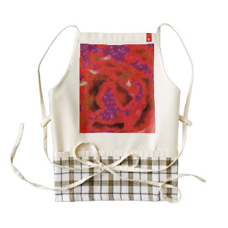 Petals of a red rose zazzle HEART apron