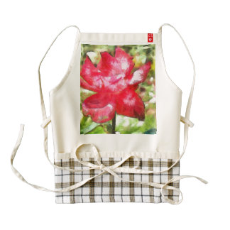 Petals of an open rose zazzle HEART apron