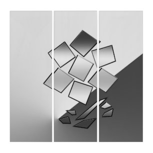 Petals of chrome triptych