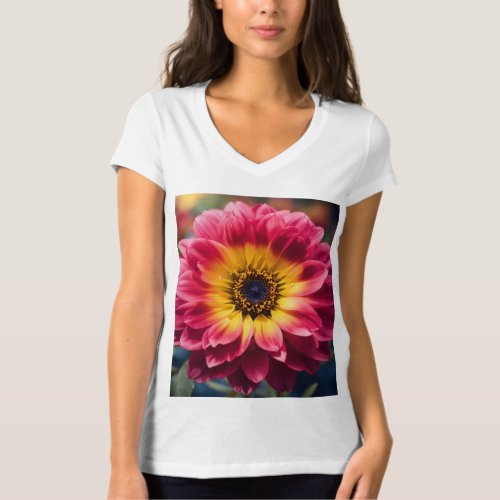Petals of Serenity Floral Bliss Womens Tee T_Shirt