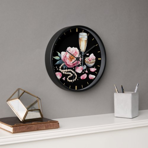 Petals Pearls Prosecco Bar Lounge Cafe Kitchen Clock