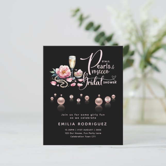 Petals Pearls Prosecco Bridal Shower | Zazzle Petals Pearls Prosecco Bridal Shower | Zazzle