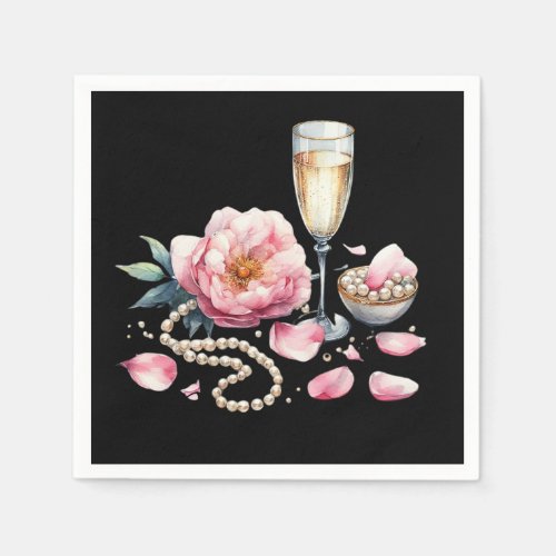 Petals Pearls Prosecco Decor Tableware Napkins