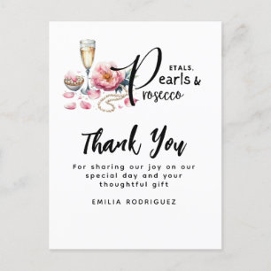Petals Pearls Prosecco Favors Bridal Shower Postcard