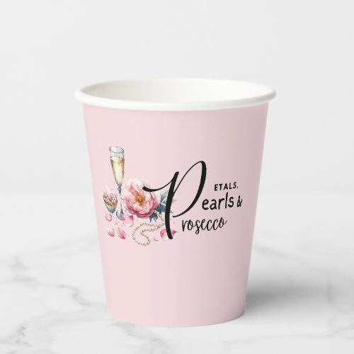 Petals Pearls Prosecco Tableware Partyware Paper Cups